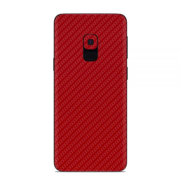 Skin Fibră de Carbon Roșu Samsung Galaxy S9