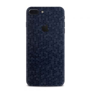 Skin Fibră de Carbon Fagure Albastră iPhone 8 Plus
