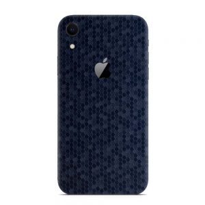 Skin Fibră de Carbon Fagure Albastră iPhone Xr