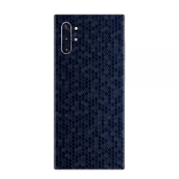 Skin Fibră de Carbon Fagure Albastră Samsung Galaxy Note 10 / Note 10 Plus
