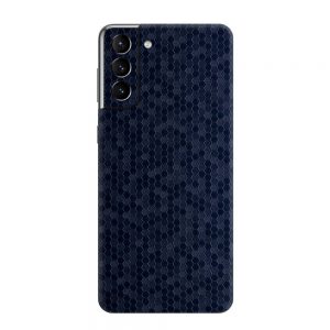 Skin Fibră de Carbon Fagure Albastră Samsung Galaxy S21 / S21 Plus