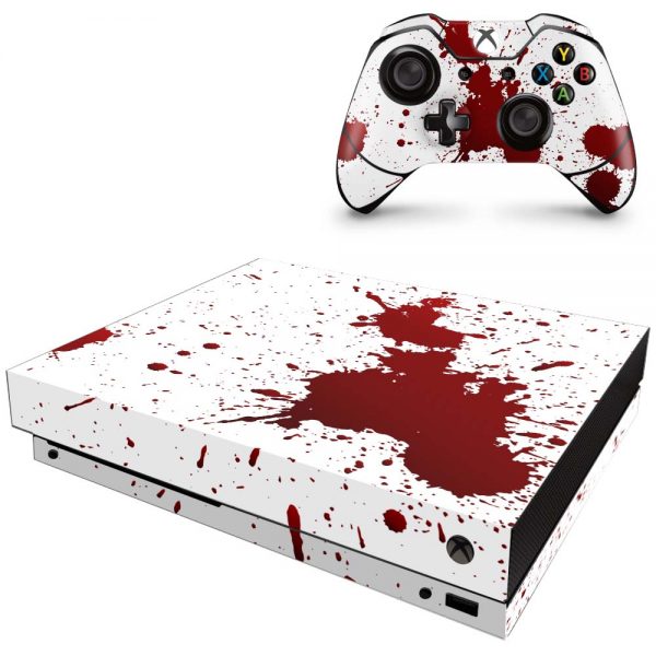 Folie Skin Blood Splash Consolă și Controller Xbox One X