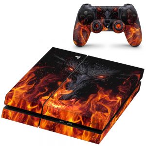 Skin Dragon Flames Consola și Controller Sony PlayStation 4 (PS4)