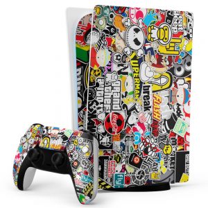 Folie Skin Sticker Bomb Consolă și Controller Sony PlayStation 5 (PS5) Digital Edition / Disc Edition